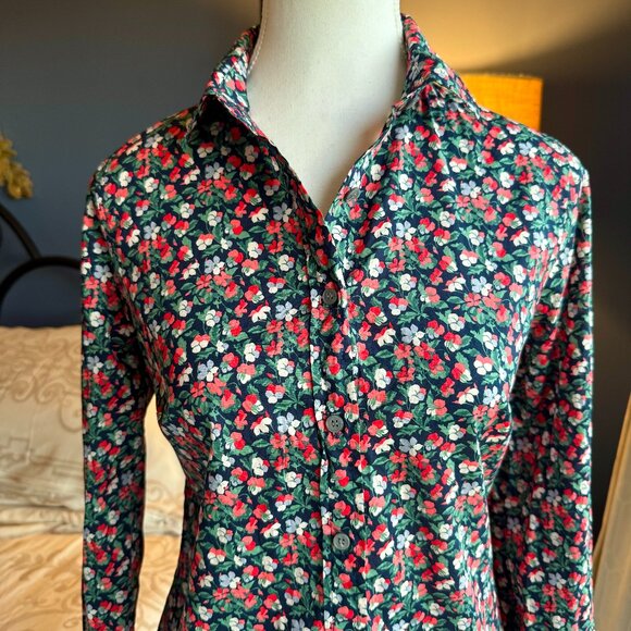 J Crew Liberty Fabric Floral Button Down Cotton Long Sleeved Shirt - Picture 3 of 7